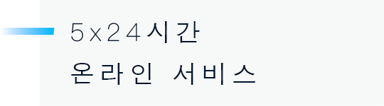 5x24시간 온라인 서비스